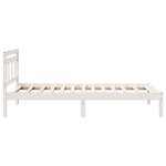 vidaXL Cadre de lit Blanc Bois massif en pin