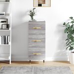 vidaXL Buffet Sonoma gris 34 5x34x90 cm Bois d'ingénierie