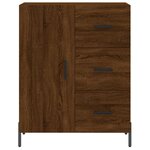 vidaXL Buffet haut Chêne marron 69 5x34x180 cm Bois d'ingénierie