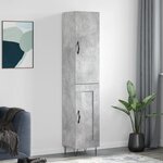 vidaXL Buffet haut Gris béton 34 5x34x180 cm Bois d'ingénierie