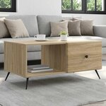 vidaXL Table basse Chêne Sonoma 90 x 50 x 40 cm Bois d'ingénierie