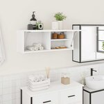 vidaXL Armoire murale de bain blanc 80x25x30 cm bois d'ingénierie