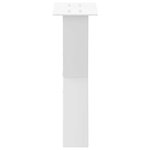 vidaXL Pieds de table basse en forme de X  2 pièces  blanc  38 x (42-43) cm  acier