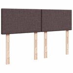 vidaXL Sommier à lattes de lit avec matelas Marron foncé 140x190 cm