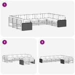 vidaXL Ensemble de canapés d'extérieur 9 pc Naturel et Anthracite