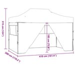 vidaXL Tente de réception pliable avec 4 parois 3x4 m Acier Anthracite
