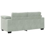 vidaXL Canapé causeuse gris clair 180x77x82 cm velours