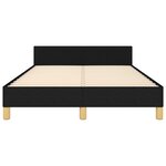 vidaXL Cadre de lit sans matelas noir 120x200 cm tissu