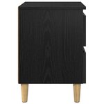 vidaXL Armoire de lit Chêne noir 40 x 35 x 50 cm Bois d'ingénierie