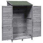 vidaXL Abri de jardin Gris 106 x 56 x 176 5 cm Bois d'ingénierie