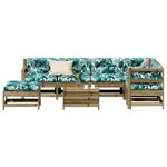 vidaXL Salon de jardin 8 Pièces avec coussins bois de pin imprégné