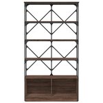 vidaXL Bibliothèque chêne marron 100x26x180cm bois ingénierie et métal