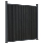 vidaXL Panneau de clôture gris 1737x186 cm WPC