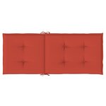 vidaXL Coussins de chaise à dossier haut lot de 2 rouge mélangé tissu