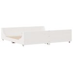 vidaXL Cadre de lit sans matelas blanc 200x200 cm bois massif de pin