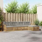vidaXL Ensemble de canapés d'extérieur 5 pc Blanc et gris clair