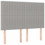 vidaXL Sommier à lattes de lit avec matelas Gris clair 140x190cm Tissu