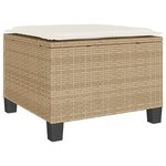 vidaXL Ensemble de bistro 3 Pièces avec coussins beige résine tressée