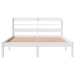 vidaXL Cadre de lit sans matelas blanc 140x190 cm bois de pin massif