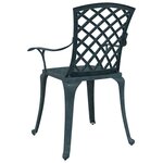 vidaXL Chaises de jardin lot de 2 vert aluminium coulé