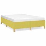 vidaXL Cadre de lit Vert 140x190 cm Tissu