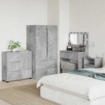 vidaXL Armoire de rangement Gris béton 80 x 31 x 81 cm