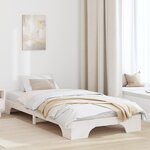 vidaXL Cadre de Lit Blanc Bois de pin massif 75 x 190 cm Super Résistant