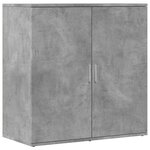 vidaXL Buffets 2 Pièces gris béton 79x38x80 cm bois d'ingénierie