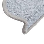 vidaXL Tapis d'escalier 15 Pièces Gris clair 56x17x3 cm
