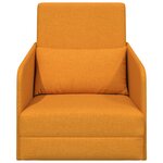 vidaXL Canapé-lit de sol 2 en 1 Jaune foncé 65x80x83 cm Tissu