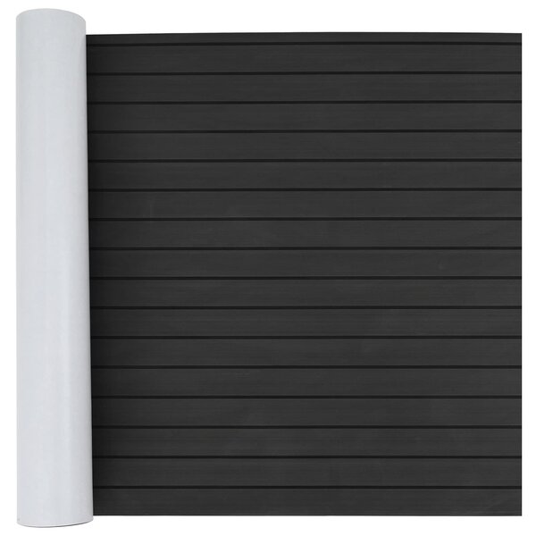 vidaXL Tapis de bateau Rayé Gris foncé et noir 240 x 90 cm EVA