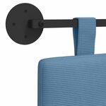 vidaXL Tête de lit suspendue Bleu Tissu en velours côtelé