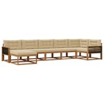 vidaXL Ensemble de canapés d'extérieur 7 pc Naturel et Beige