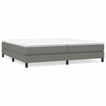 vidaXL Cadre de lit sans matelas gris foncé 200x200 cm tissu