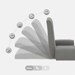 vidaXL Fauteuil de sol ajustable Gris foncé Velours grainé