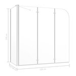 vidaXL Enclos de bain 120x69x130 cm Verre trempé Transparent