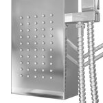vidaXL Système de panneau de douche Acier inoxydable Carré