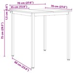vidaXL Table de salle à manger / Table de repas Naturel
