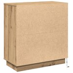 vidaXL Buffet avec LED Chêne Artisan 71x34 5x75 cm Bois d'ingénierie