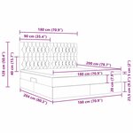 vidaXL Lit de rangement LED avec matelas Rose 180 x 200 cm Velours