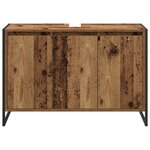 vidaXL Cabinet de salle de bain avec porte Bois Ancien 90 x 30 x 60 cm