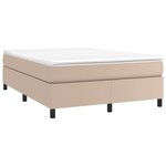 vidaXL Sommier à lattes de lit avec matelas Cappuccino 180x200 cm
