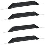 vidaXL Tunnels en filet 4 Pièces noir acier et polyéthylène