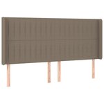 vidaXL Tête de lit à LED Taupe 183x16x118/128 cm Tissu