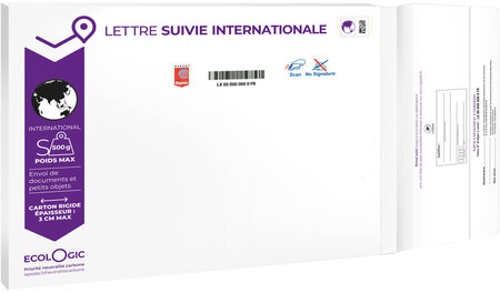 Prêt-à-Poster - Lettre suivie internationale - S - Pochette cartonnée - Format A4