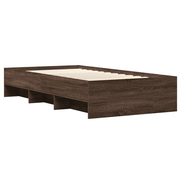 vidaXL Cadre de lit sans matelas chêne marron 100x200 cm