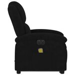 vidaXL Fauteuil inclinable de massage électrique noir velours