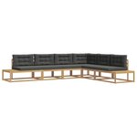 vidaXL Ensemble de canapés d'extérieur 6 pc Blanc et anthracite