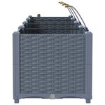 vidaXL Pots de jardin Gris clair 120 x 40 x 37.5 cm Acier