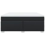 vidaXL Sommier à lattes de lit avec matelas Noir 180x200 cm Similicuir